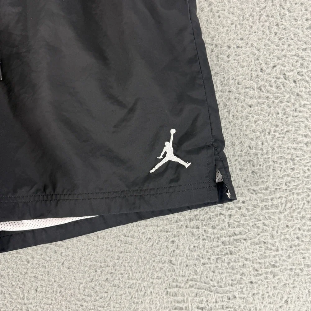 Jordan Jumpman Poolside Shorts Mens 2XL Black White Mesh Basketball Athletic